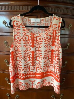 Beatrice Silk Maiolica print Sleeveless Top
